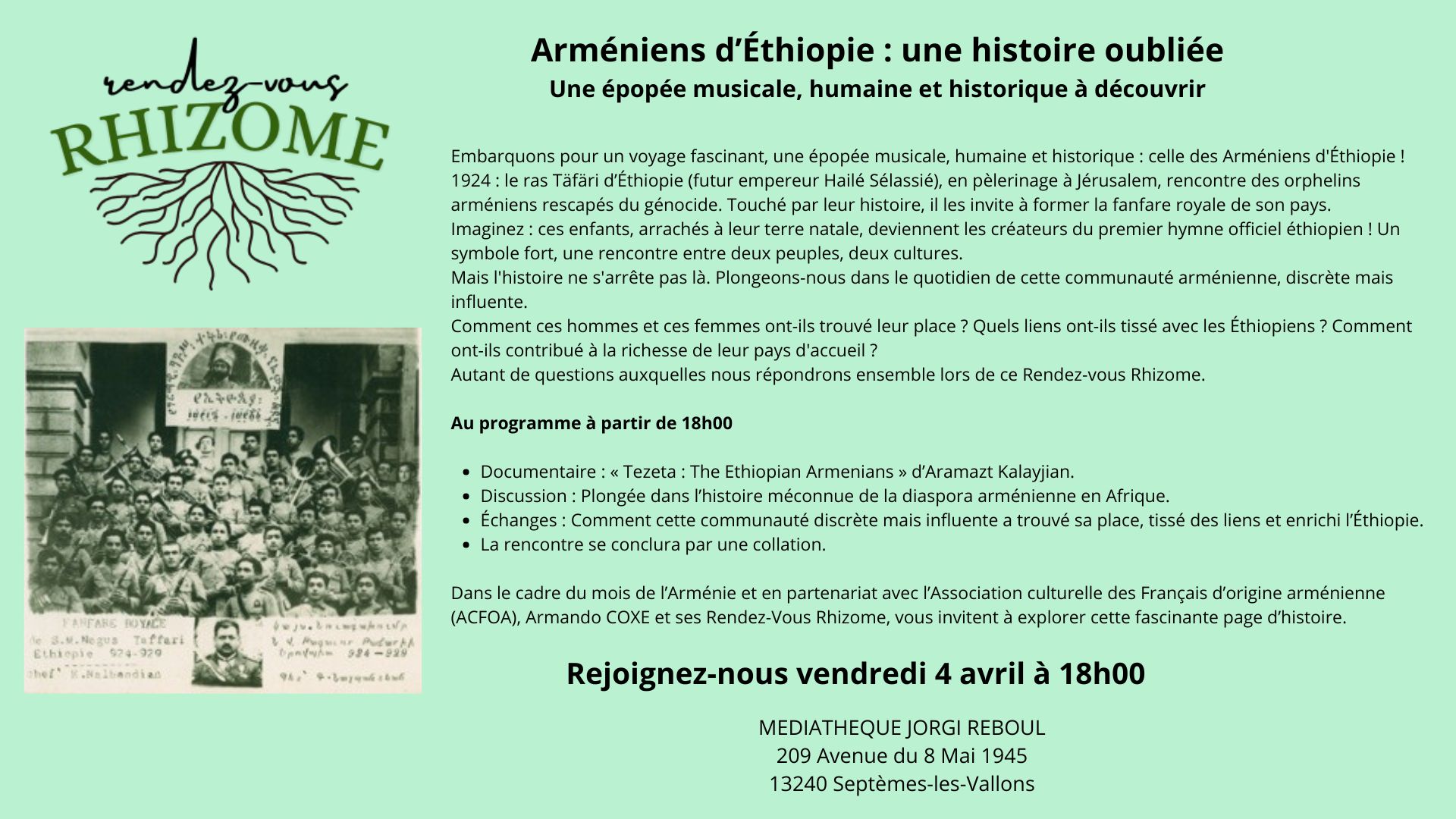 Arméniens dÉthiopie une histoire oubliéeUne épopée musicale humaine et historique à dé